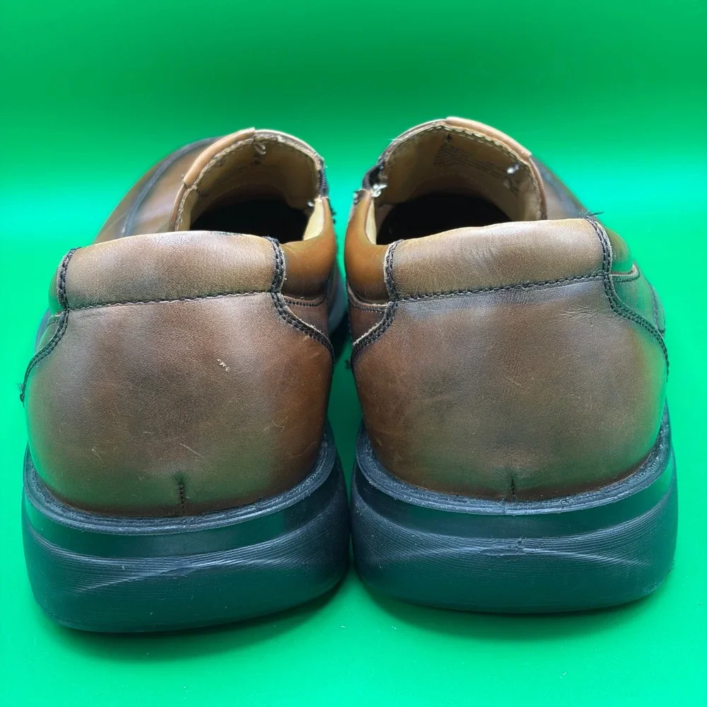 Dockers Calamar Mens 12M Dark Leather Slip On Loafers Apron Toe Casual Shoes
